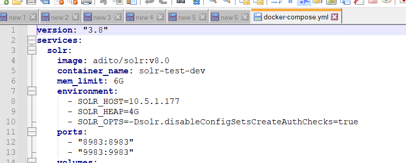 SOLR environment variable configuration