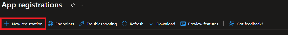 Azure app register