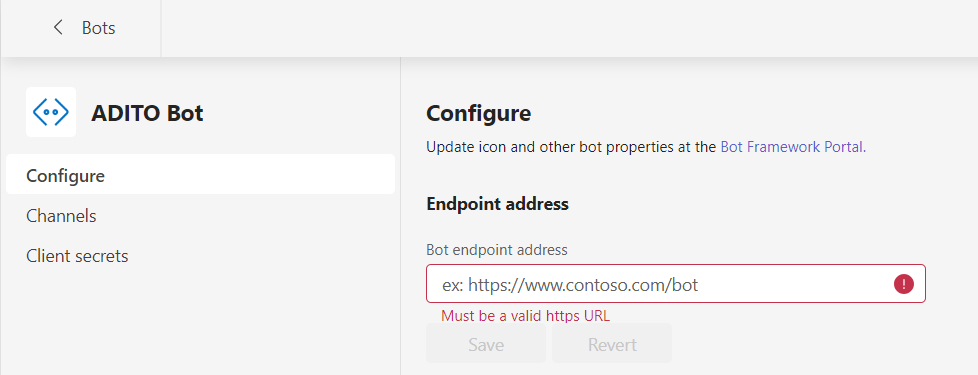 Boot standard page
