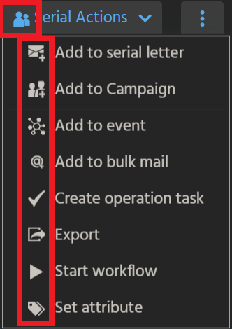 Action icon beside title