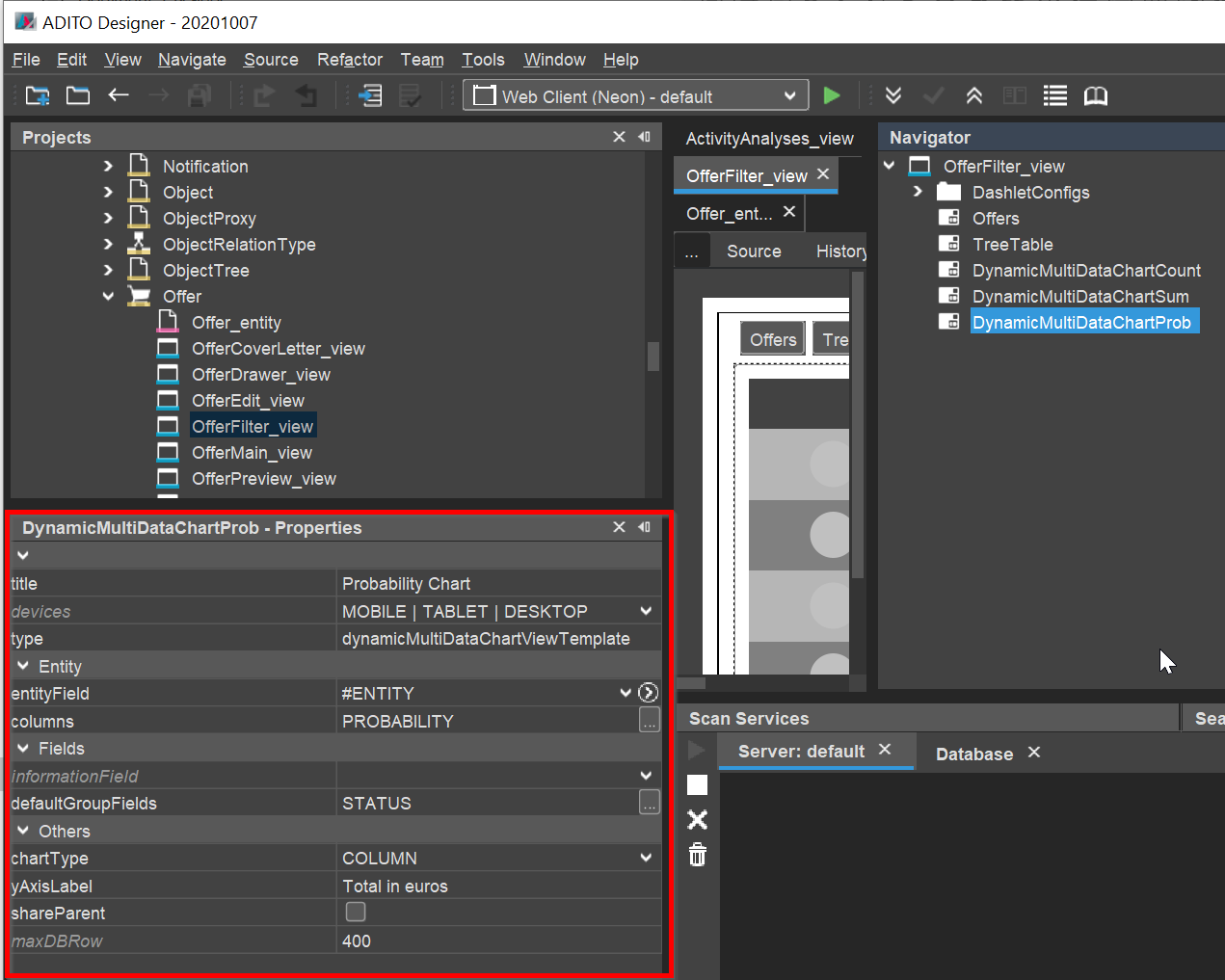 Configuration of DynamicMultiDataChart