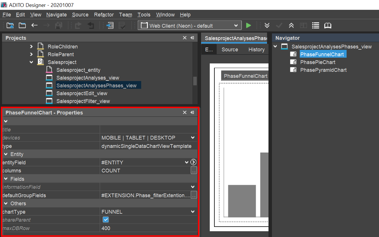 Configuration of DynamicSingleDataChart