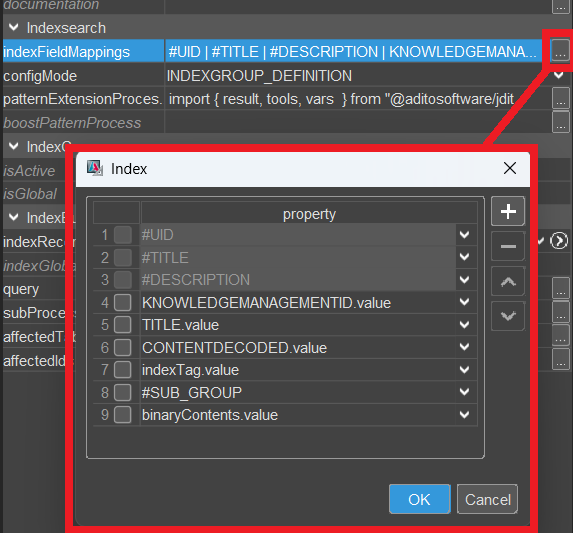 indexFieldMappings