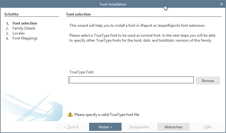 Select font file
