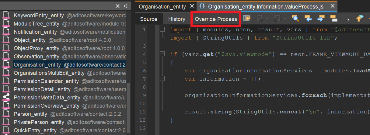 override process