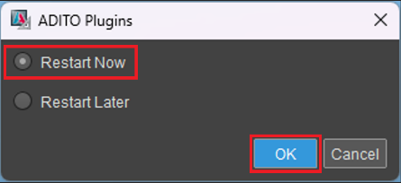 Restart ADITO Designer