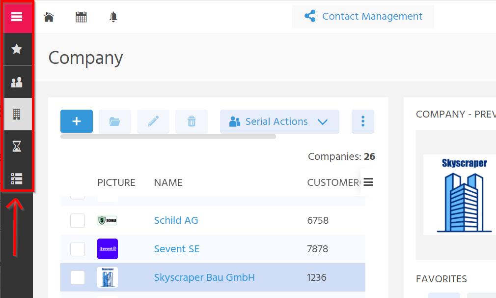 sidebar icons client