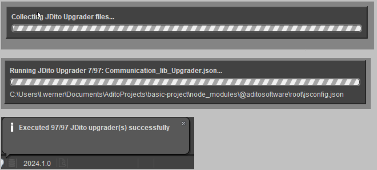 Upgrade running